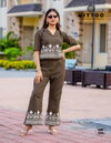 Ruby By Mittoo Cotton Slub Thread Work Co Ord Set Wholesale Price In Surat
